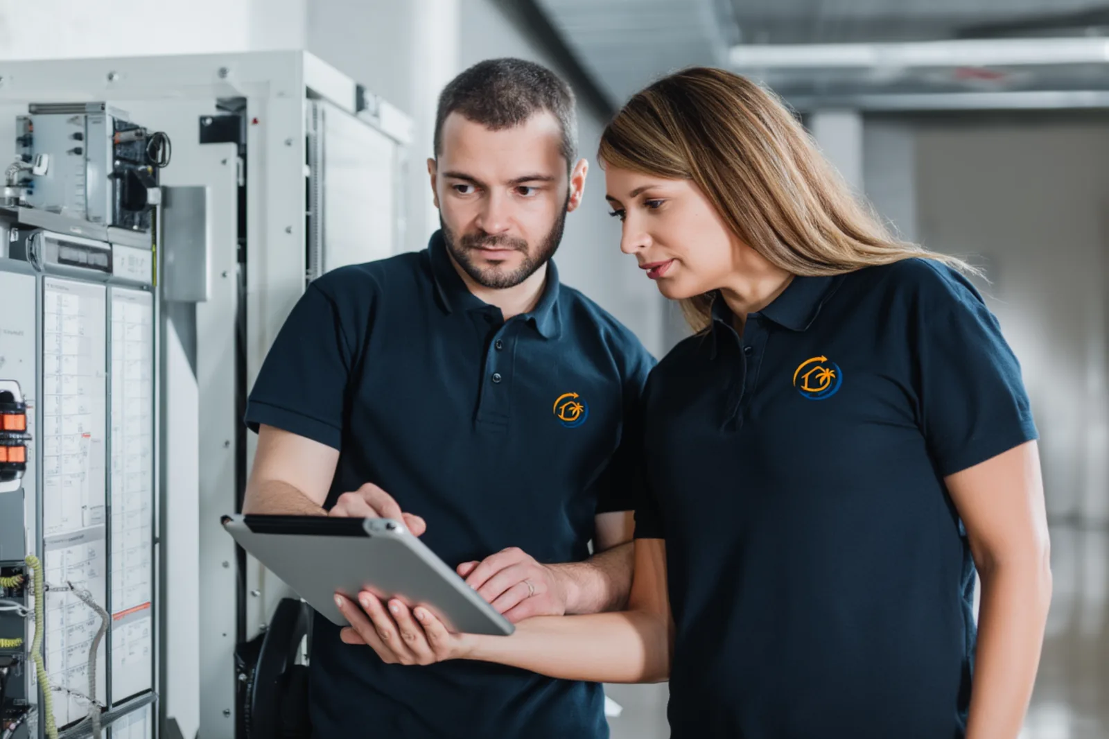 Controllo impianti tecnici durante intervento di manutenzione